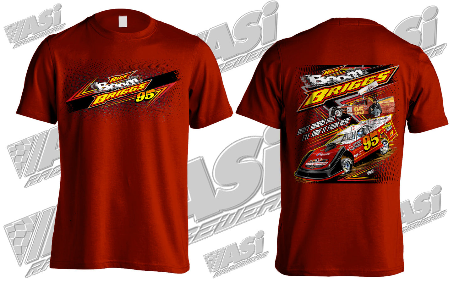 Rick/Boom Briggs Throwback Vintage Red Tee
